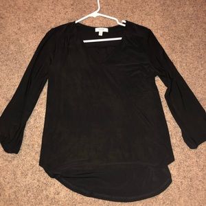 Black Formal Top With Button Detailing